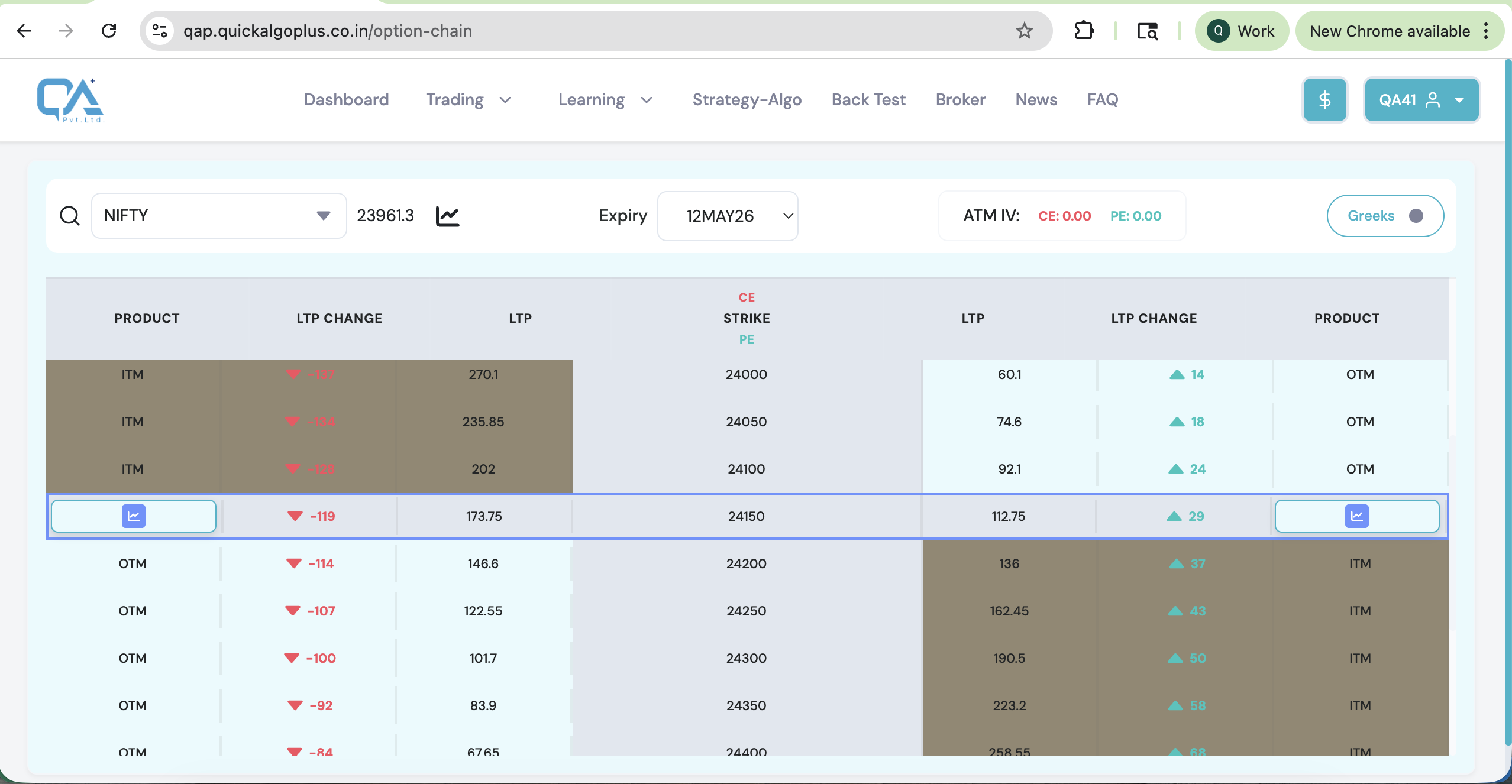 Option Chain Live Platform