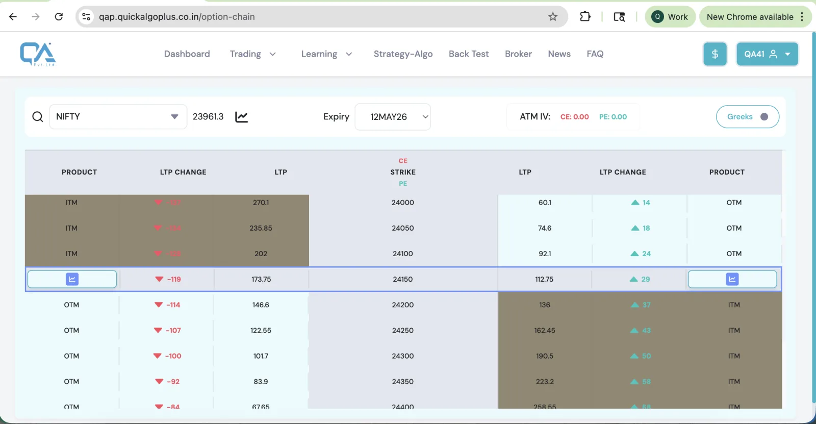 Option Chain Live Platform