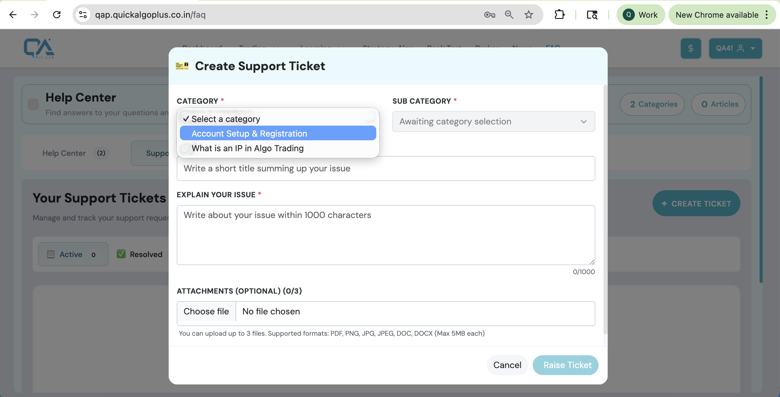 Support Ticket System